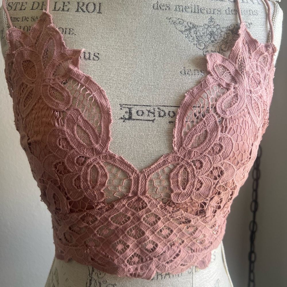 Free People Pink Lace Bralette NWT
